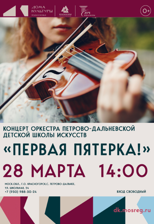 «Первая пятерка!» Концерт оркестра Петрово-Дальневской детской школы искусств