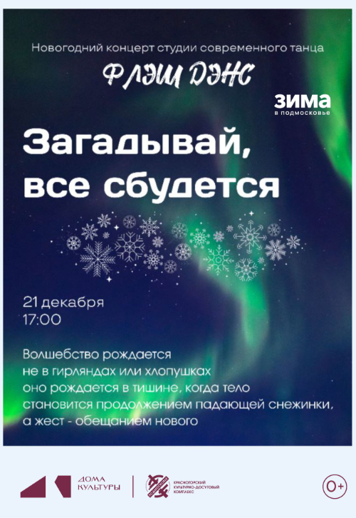 Новогодний концерт студии современного танца «Флэш Дэнс»