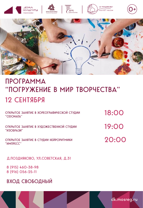 Программа «Погружение в мир творчества»